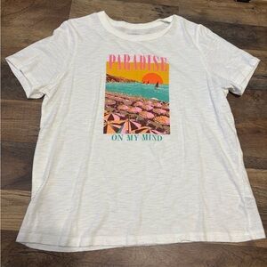 Old Navy “Paradise On My Mind” Graphic Tee – Women’s Small – Beachy Vibes